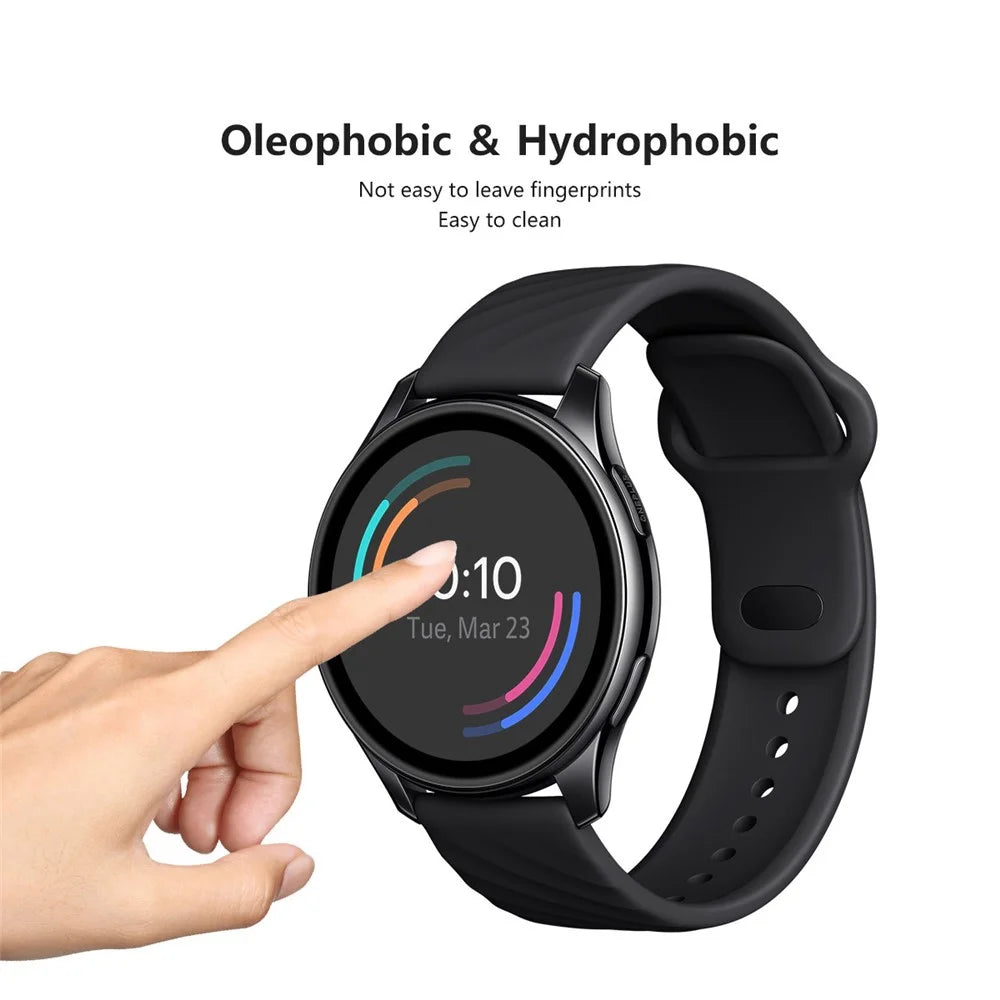 ENKAY HAT PRINCE 2Pcs Full Coverage 3D Curved Soft PC Edge + PMMA Screen Protector Films for OnePlus Watch 2021 - 5