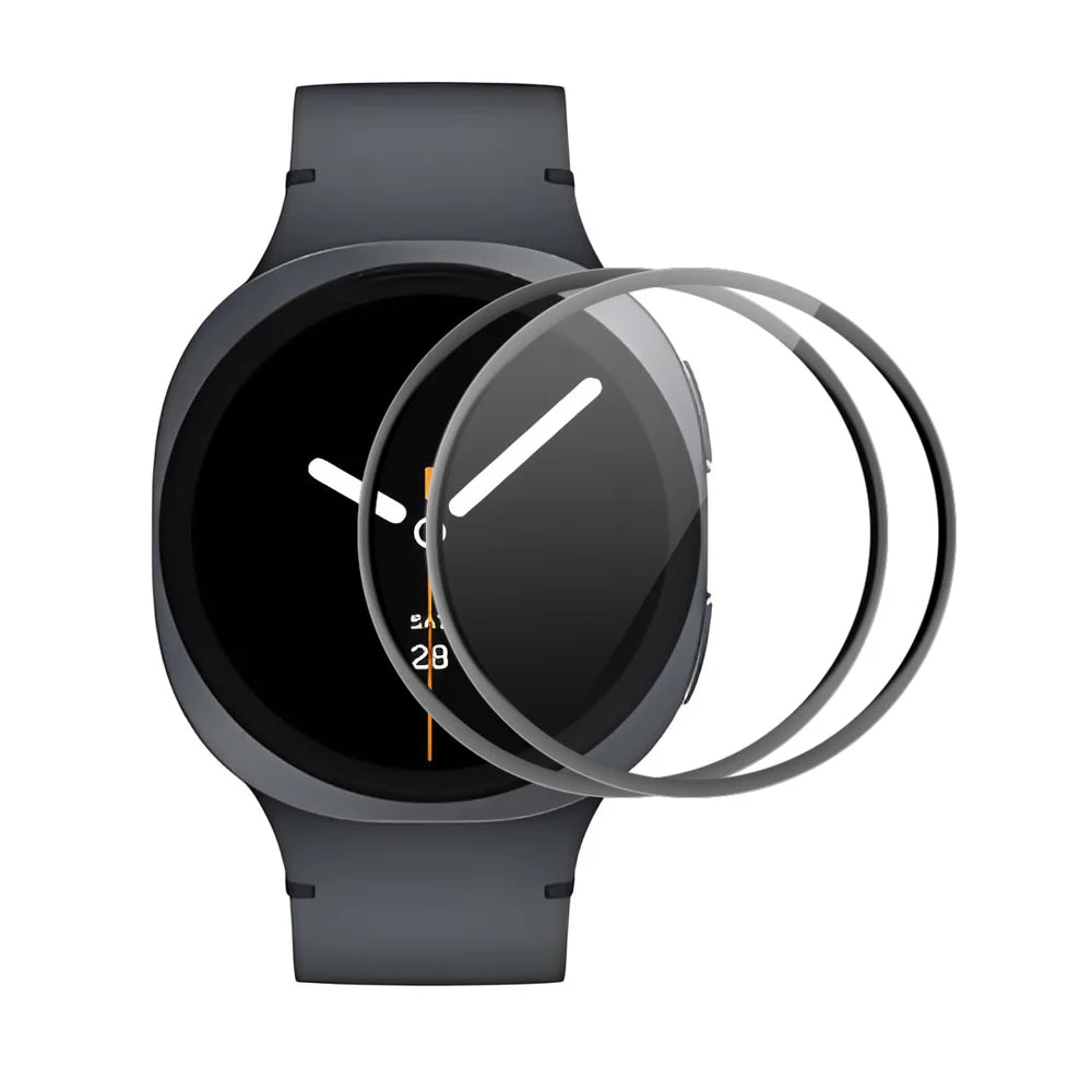 ENKAY HAT PRINCE For Samsung Galaxy Watch8 40mm 2Pcs Screen Protector   3D Curved PC + PMMA Ultra Clear Film - Black - 1