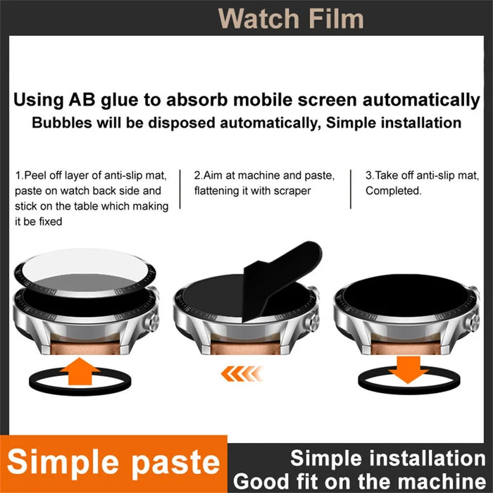 IMAK For OnePlus Watch 3 46mm Screen Protector Anti Scratch PMMA Watch Film - 4