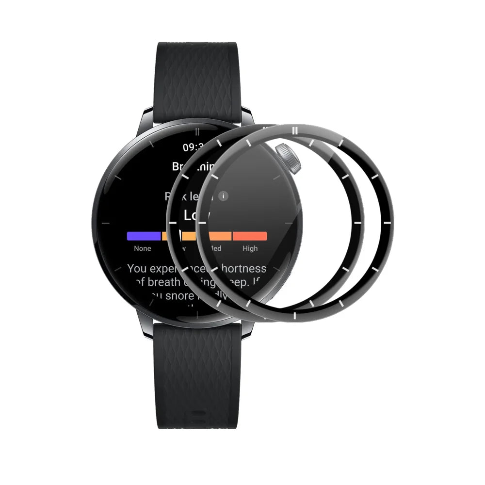 ENKAY HAT PRINCE For OnePlus Watch 3 43mm 2Pcs Screen Protector   3D Curved PC + PMMA Ultra Clear Film - Black - 1