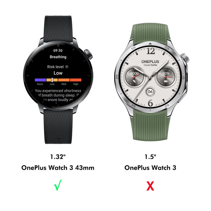 ENKAY HAT PRINCE For OnePlus Watch 3 43mm 2Pcs Screen Protector   3D Curved PC + PMMA Ultra Clear Film - Black - 2