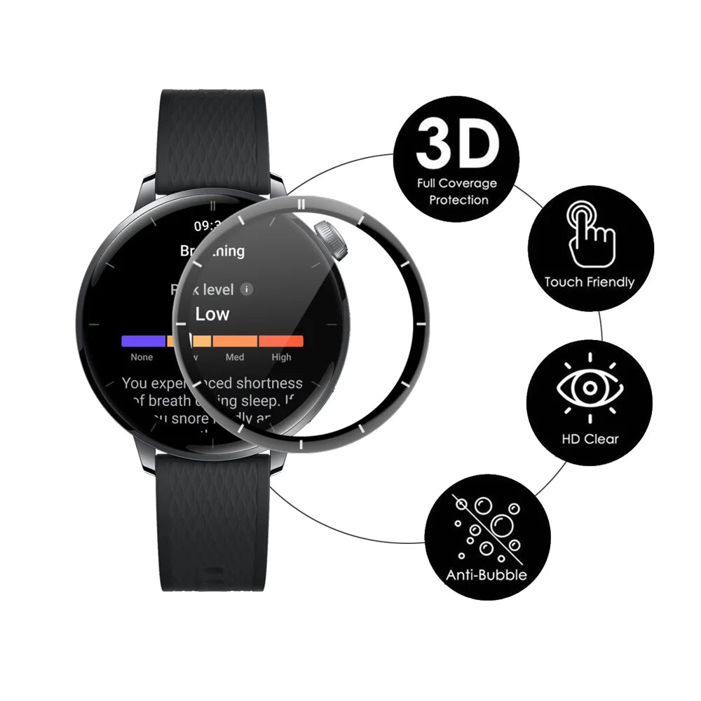 ENKAY HAT PRINCE For OnePlus Watch 3 43mm Screen Protector   3D Curved PC + PMMA Ultra Clear Film - Transparent - 3
