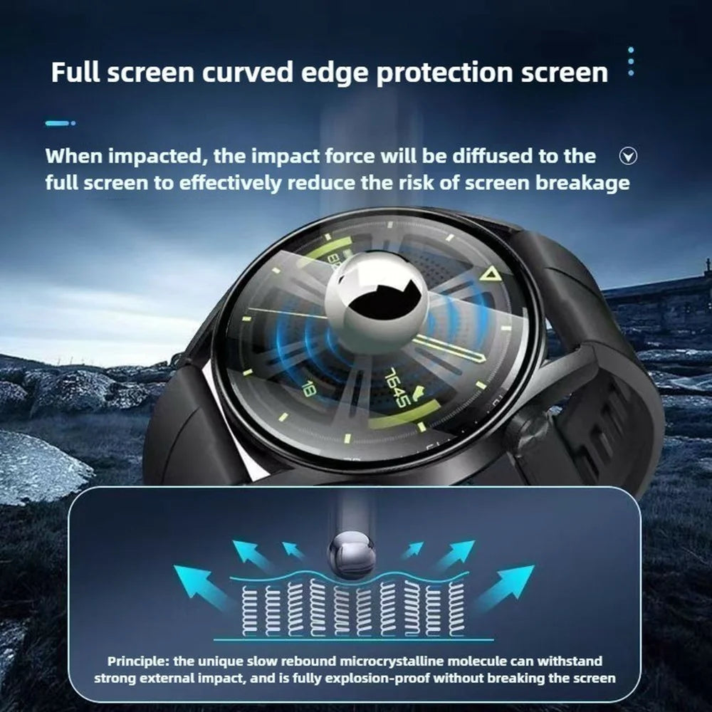 For Google Pixel Watch 4 45mm High Definition Watch Screen Protector Ceramic Film - 3