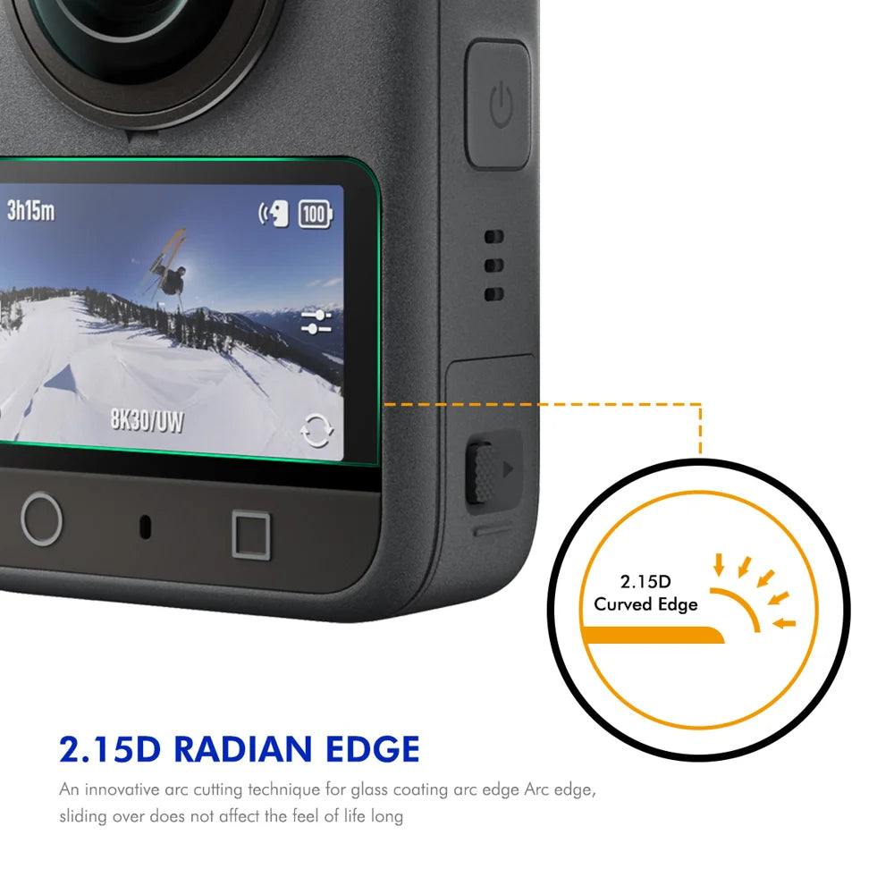ENKAY HAT PRINCE For DJI Osmo 360 Screen Protector   9H High Aluminum-Silicon Glass Film - Transparent - 3