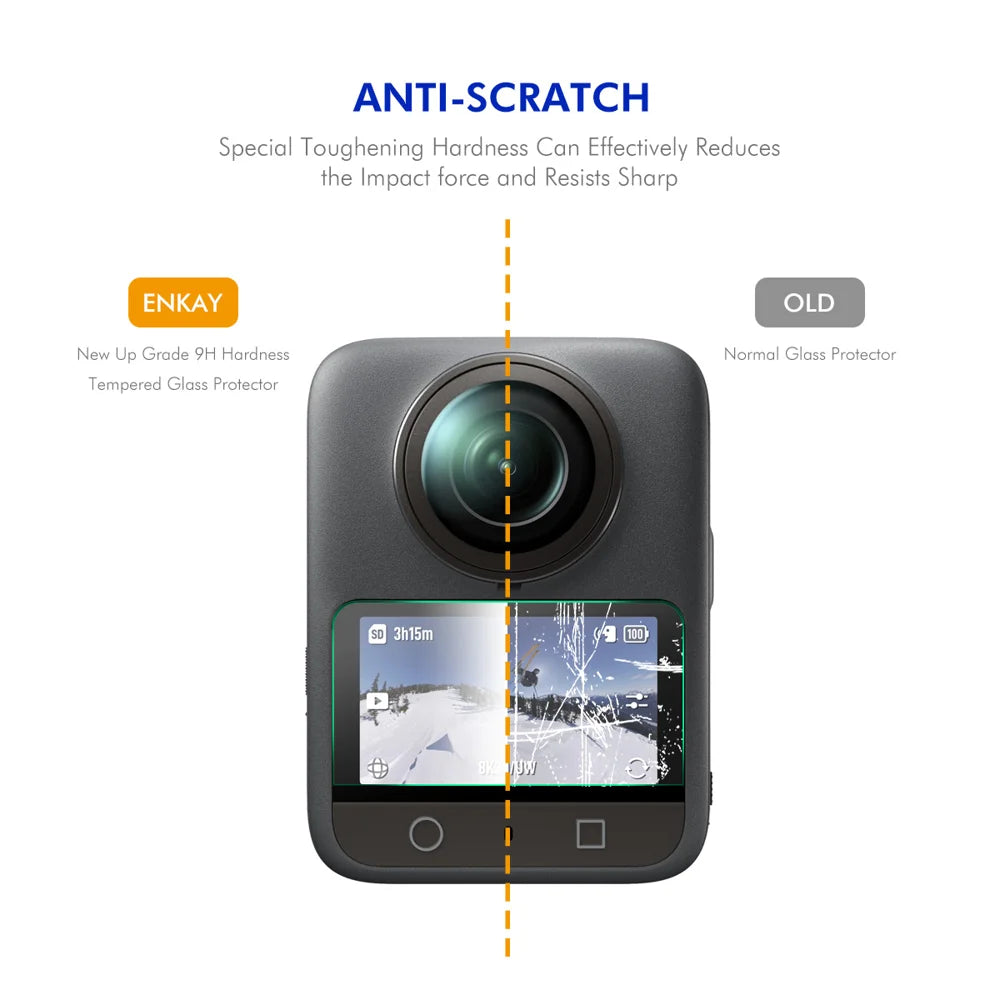 ENKAY HAT PRINCE For DJI Osmo 360 Screen Protector   9H High Aluminum-Silicon Glass Film - Transparent - 4
