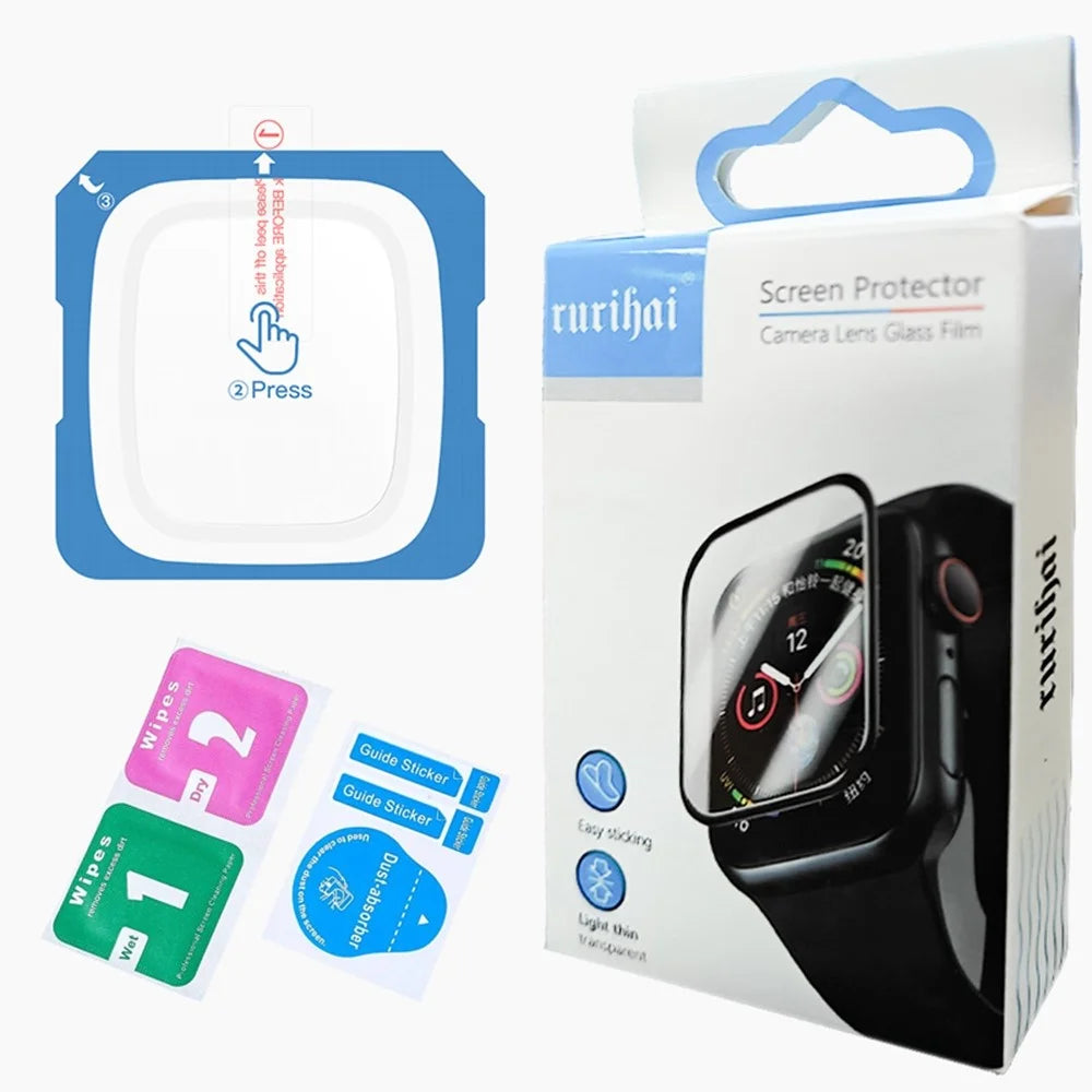 RURIHAI For Huami Amazfit Active 2 Square Screen Protector High Aluminium-silicon Glass Watch Film with Alignment Tool - 5