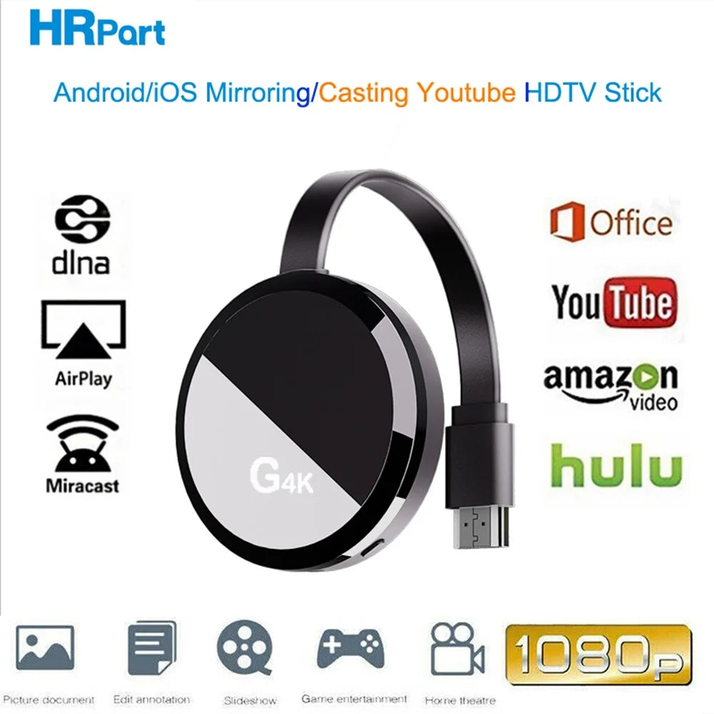 G4K Upgraded 5G Version MiraScreen TV Stick WiFi Display Dongle 4K Mirroring Adapter for Miracast Airplay DLNA - 2