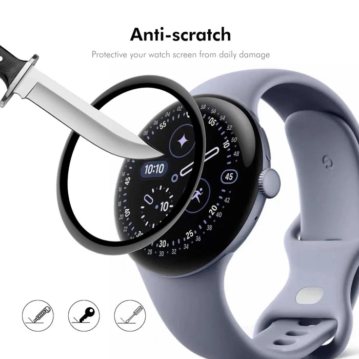 ENKAY HAT PRINCE For Google Pixel Watch 4 41mm 2Pcs Screen Protector   3D Curved PC + PMMA Ultra Clear Film - Black - 5