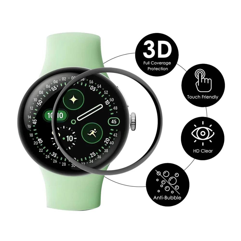 ENKAY HAT PRINCE For Google Pixel Watch 4 45mm Screen Protector   3D Curved PC + PMMA Ultra Clear Film - Transparent - 2