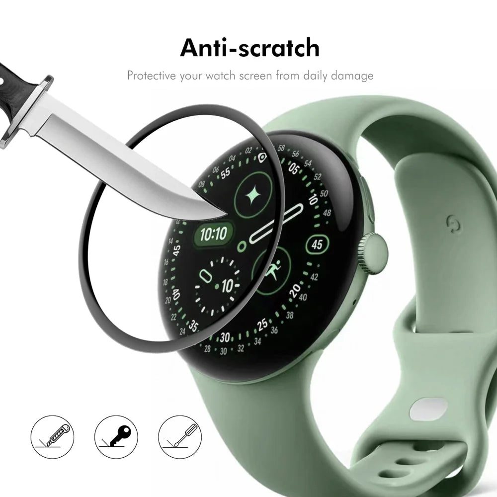 ENKAY HAT PRINCE For Google Pixel Watch 4 45mm Screen Protector   3D Curved PC + PMMA Ultra Clear Film - Transparent - 5