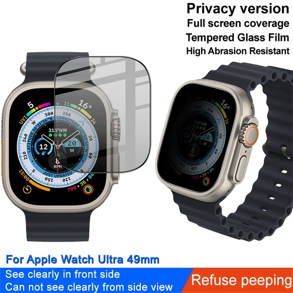 IMAK Anti Peep Watch Film for Apple Watch Ultra 3  /  Ultra 2  /  Ultra 49mm Privacy Screen Protector Full Coverage Tempered Glass - 4