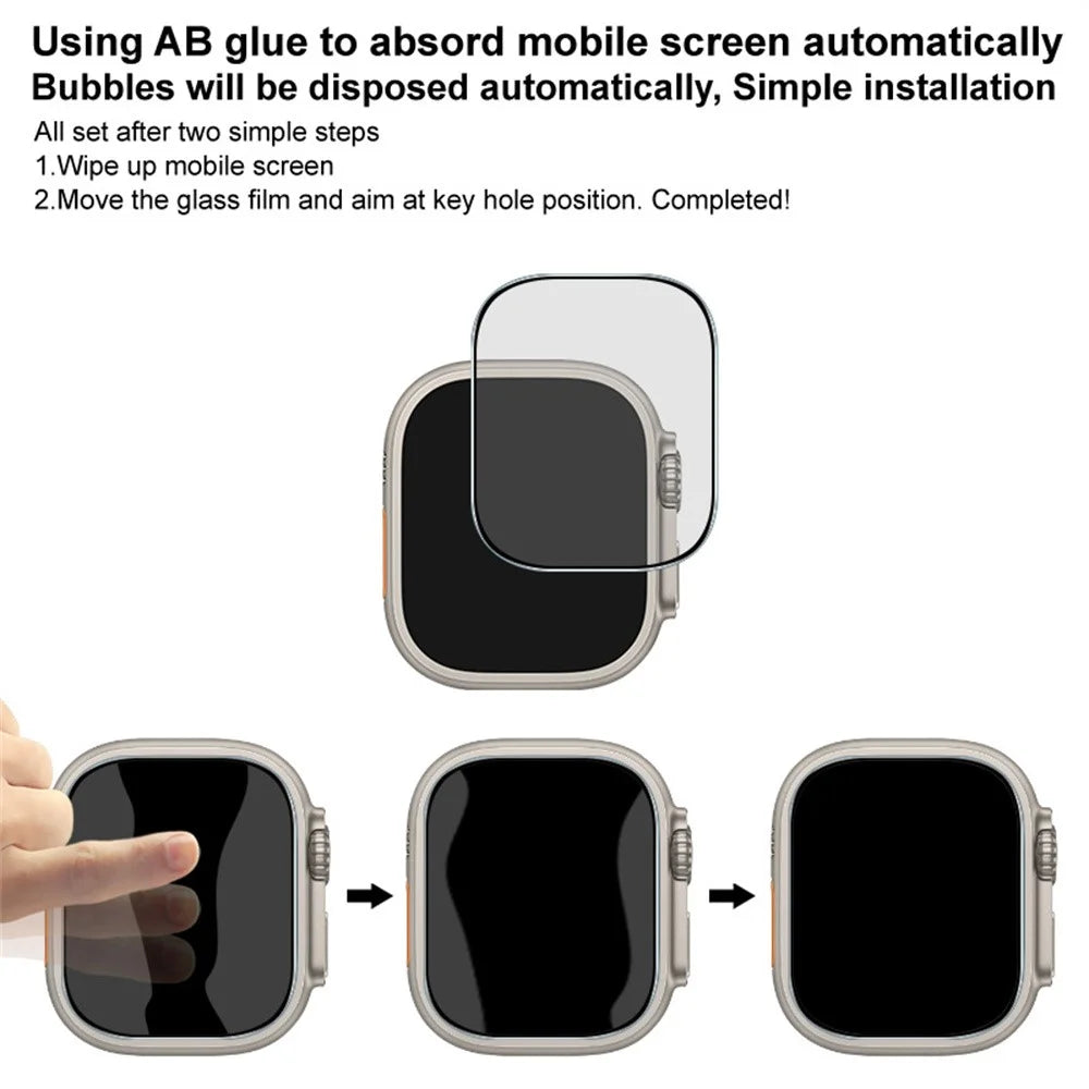 IMAK Anti Peep Watch Film for Apple Watch Ultra 3  /  Ultra 2  /  Ultra 49mm Privacy Screen Protector Full Coverage Tempered Glass - 7