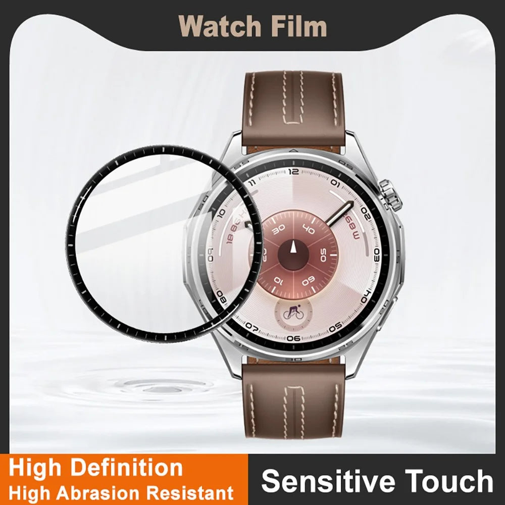 IMAK For Huawei Watch GT 6 46mm Watch Film HD Anti-scratch PMMA Screen Protector with Scale (Black) - 3