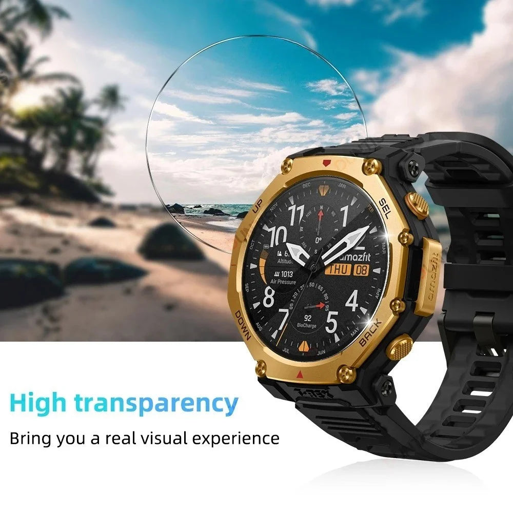 For Huami Amazfit T-Rex 3 Pro 48mm Tempered Glass Screen Protector HD Protective Watch Film - 2
