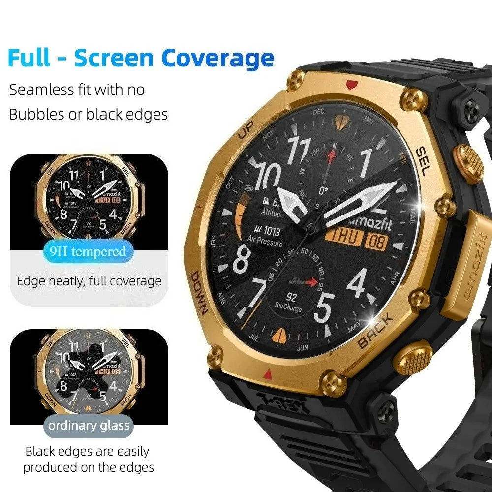 For Huami Amazfit T-Rex 3 Pro 48mm Tempered Glass Screen Protector HD Protective Watch Film - 3