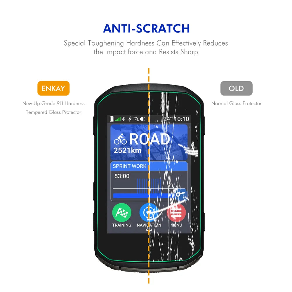 ENKAY HAT PRINCE For Garmin Edge 550 / Garmin Edge 850 Screen Protector   9H High Aluminum-Silicon Glass Film - Transparent - 4