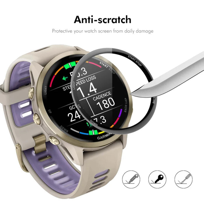 ENKAY HAT PRINCE For Garmin Forerunner 970 2Pcs Screen Protector   3D Curved PC + PMMA Ultra Clear Film - Black - 6