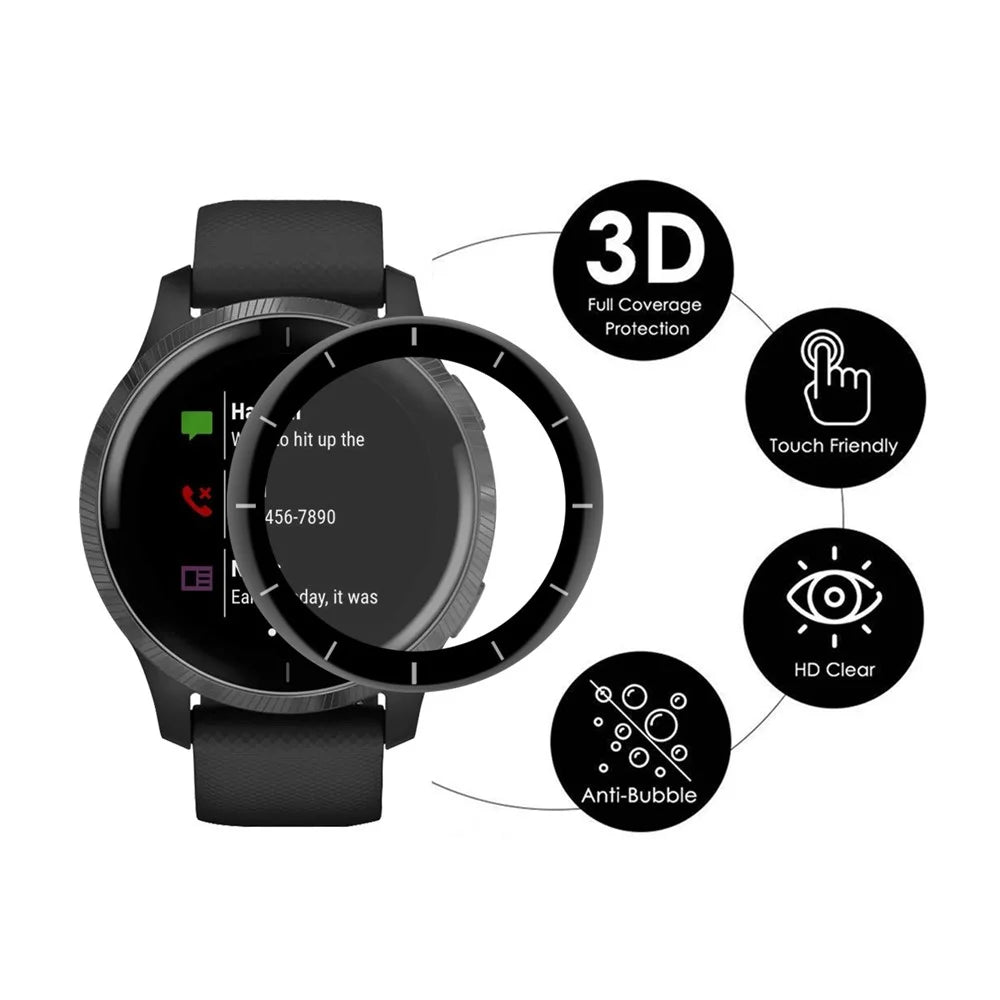 ENKAY HAT PRINCE 2Pcs for Garmin Venu 2 45mm/Vivoactive 4 45mm Complete Covering 3D Curved Soft PC Edge + HD PMMA Screen Protector Films - 2
