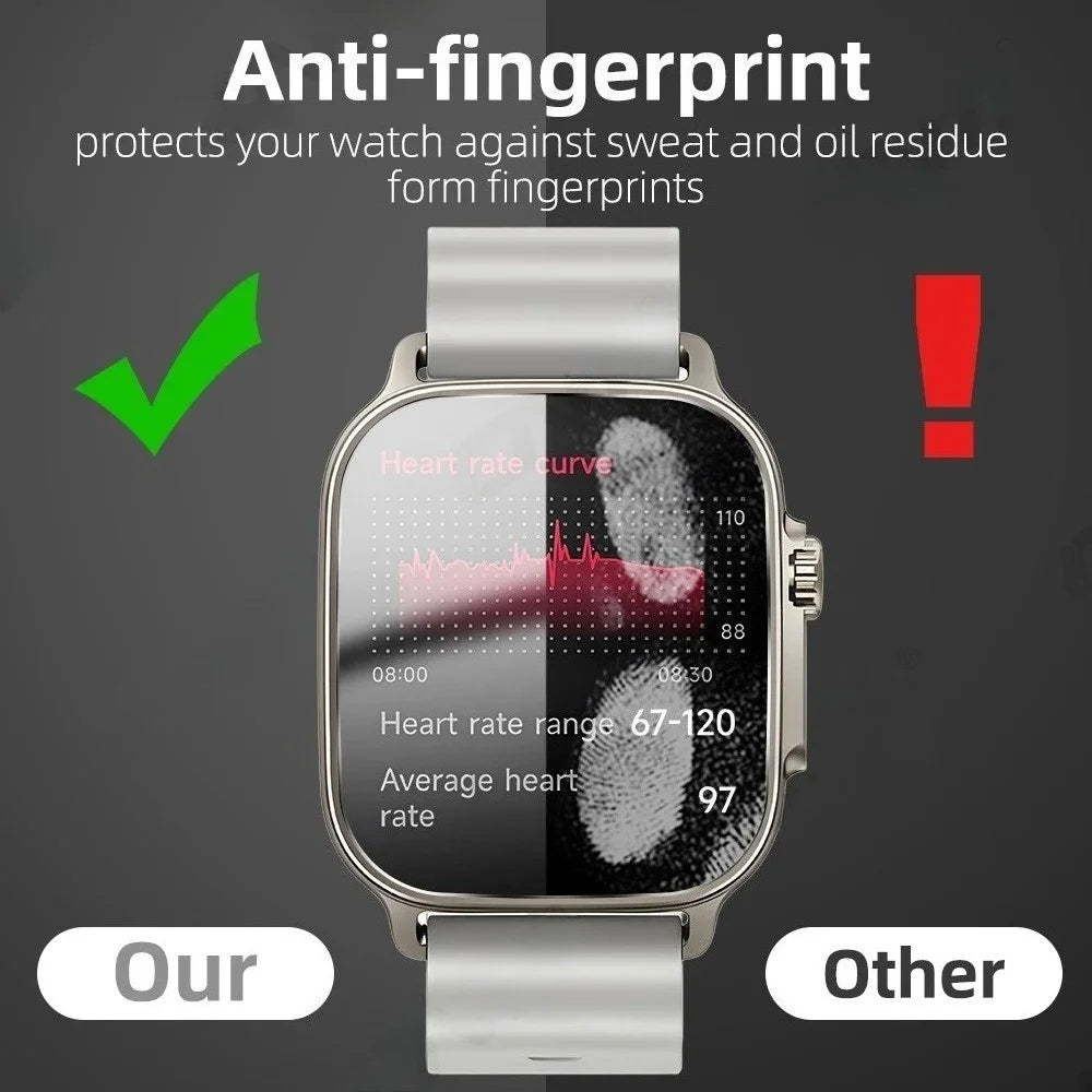 For Realme Watch 5 High Aluminium-Silicon Glass Film HD Smart Watch Screen Protector - 6