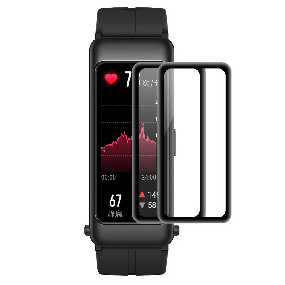 ENKAY HAT PRINCE 2Pcs Full Covering Super Clear 3D Curved Soft PC Edge + Ultra Clear PMMA Screen Protector for Huawei TalkBand B6 - 1
