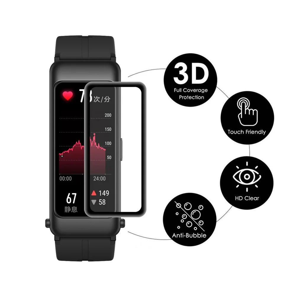ENKAY HAT PRINCE 2Pcs Full Covering Super Clear 3D Curved Soft PC Edge + Ultra Clear PMMA Screen Protector for Huawei TalkBand B6 - 2
