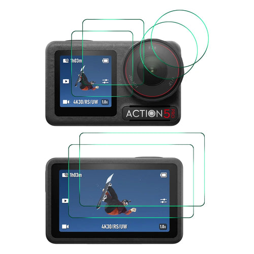 ENKAY HAT PRINCE For DJI Osmo Action 5 Pro 2Pcs Screen Protector   9H High Aluminum-Silicon Glass Film - Transparent - 1
