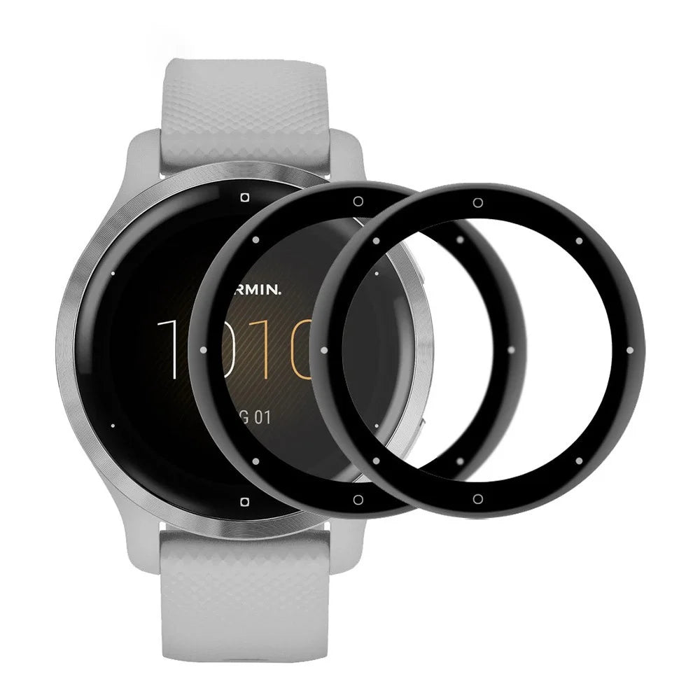 ENKAY HAT PRINCE for Garmin Venu 2S 40mm/Vivoactive 4S 40mm 2Pcs Complete Covering Super Clear 3D Curved Soft PC Edge + High Definition PMMA Screen Protector Films - 1