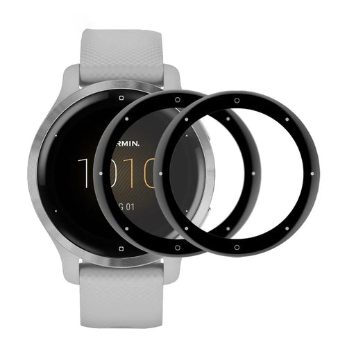 ENKAY HAT PRINCE for Garmin Venu 2S 40mm/Vivoactive 4S 40mm 2Pcs Complete Covering Super Clear 3D Curved Soft PC Edge + High Definition PMMA Screen Protector Films - 1
