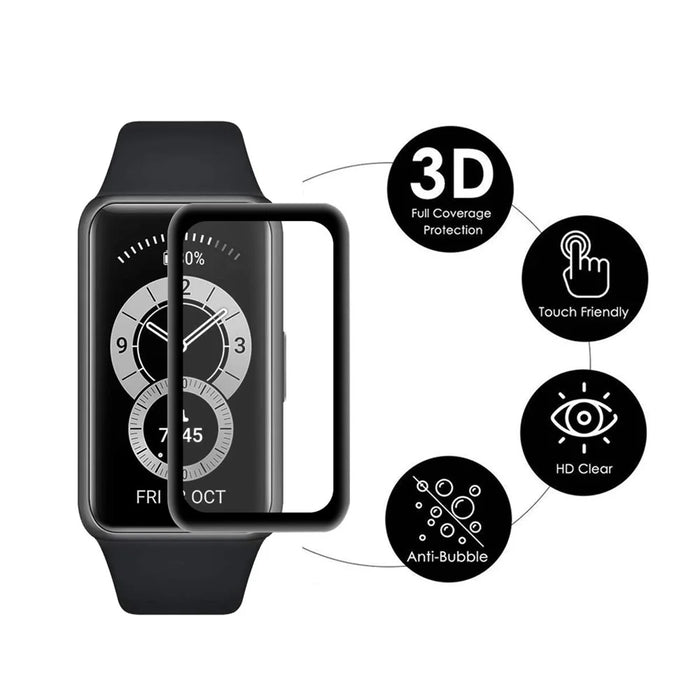 ENKAY HAT PRINCE for Huawei Band 6/Honor Band 6 2Pcs 3D Curved Soft PC Edge + Full Coverage PMMA Screen Protector Films - 2