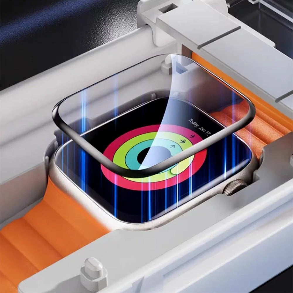 Screen Protector for Apple Watch Ultra 3 / Ultra 2 / Ultra 49mm Soft PET Full Cover Watch Film with Dust-Free Installation Kit - Transparent - 4