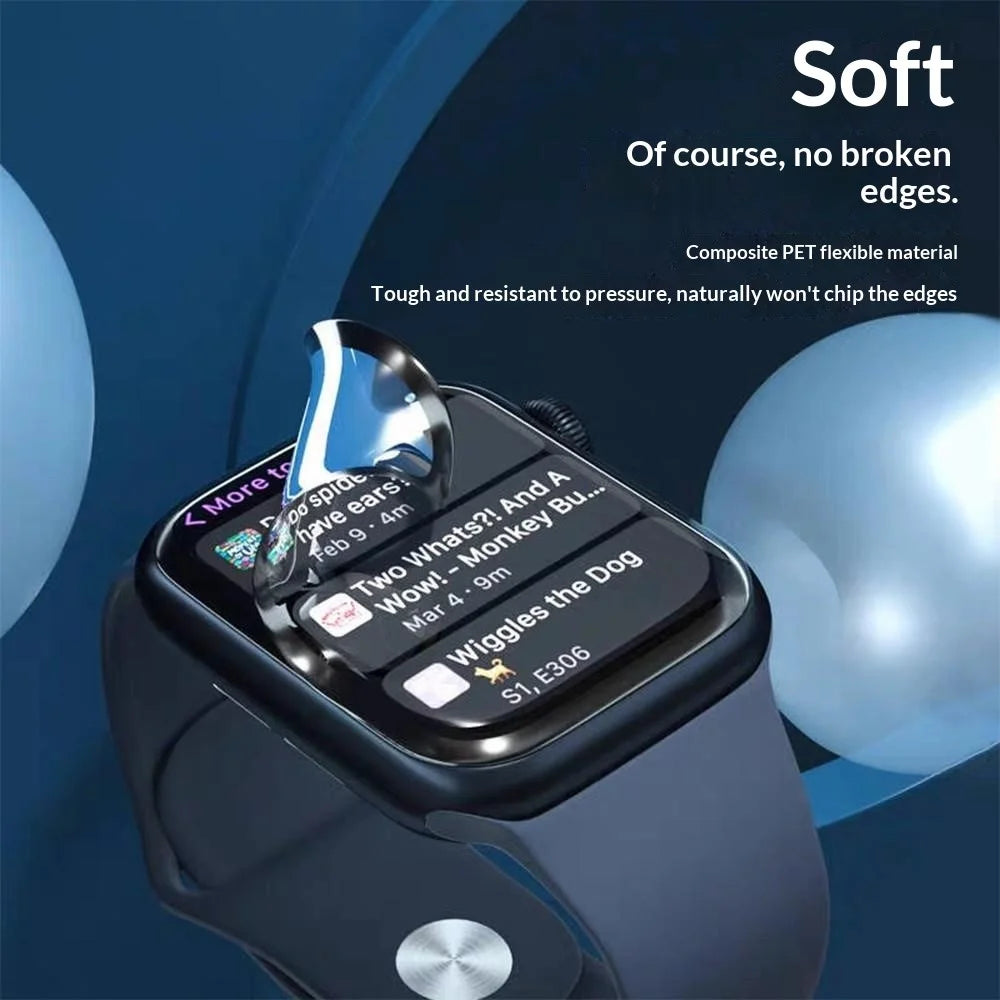 Screen Protector for Apple Watch Ultra 3 / Ultra 2 / Ultra 49mm Soft PET Full Cover Watch Film with Dust-Free Installation Kit - Transparent - 5