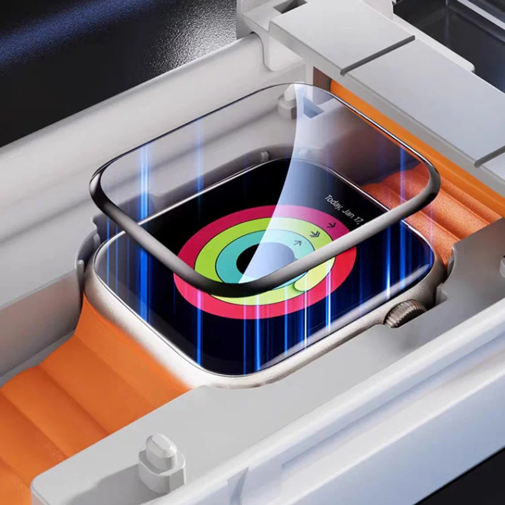 Screen Protector for Apple Watch Series 11 46mm / 10 46mm Soft PET Full Cover Watch Film with Dust-Free Installation Kit - Transparent - 6