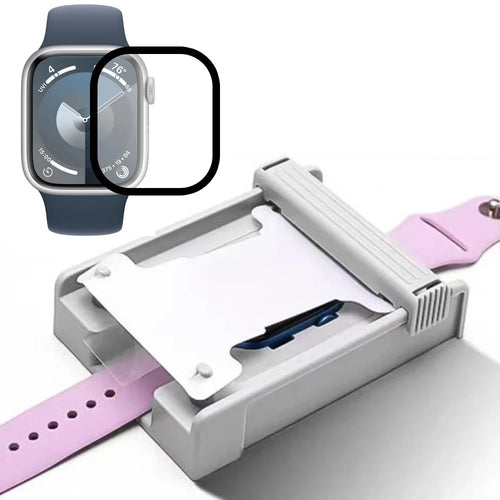 Screen Protector for Apple Watch Series 9 45mm / 8 45mm / 7 45mm Soft PET Full Cover Watch Film with Dust-Free Installation Kit - Transparent - 1