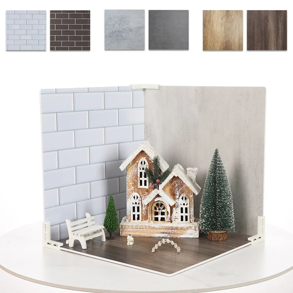 5Pcs 40 x 40cm Double-sided Photography Background Board  PVC Photo Backdrop Props Set - 2