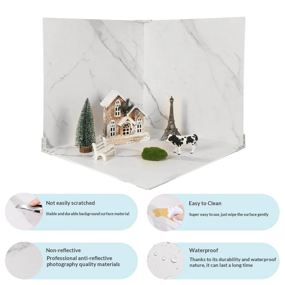 5Pcs 40 x 40cm Double-sided Photography Background Board  PVC Photo Backdrop Props Set - 3