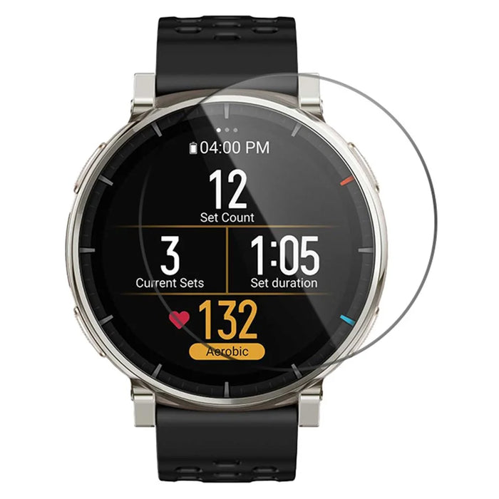 RURIHAI For Huami Amazfit Active 3 Premium PMMA Screen Protector 3D Full Glue Watch Screen Film - Black - 1