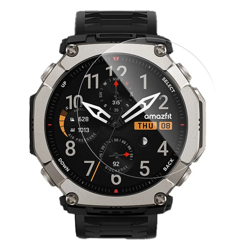 RURIHAI For Huami Amazfit T-Rex Ultra 2 Screen Protector High Aluminium-silicon Glass Watch Film with Alignment Tool - Transparent - 1