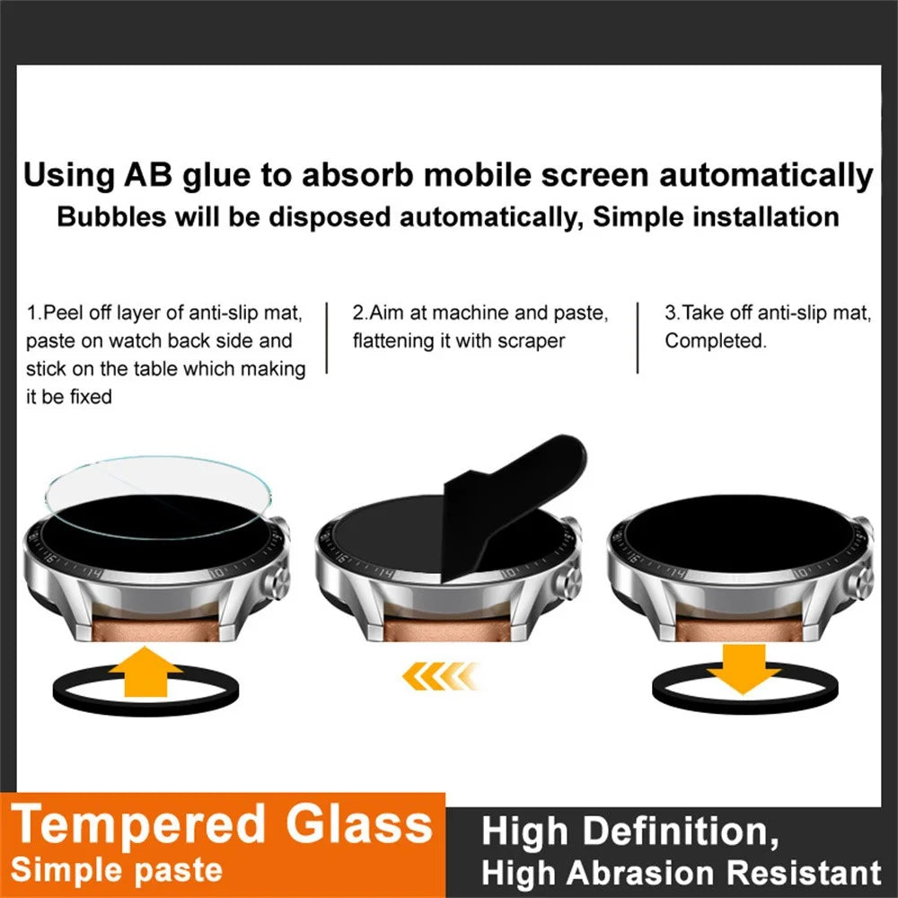 IMAK for Oppo Watch X3 Screen Protector Clear Tempered Glass Watch Film - Transparent - 6