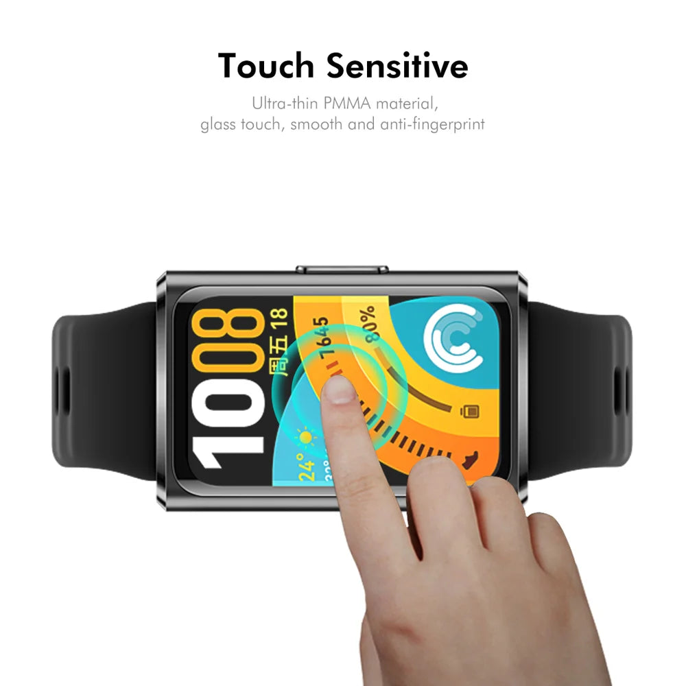 ENKAY HAT PRINCE For Huawei Band 11 Pro Screen Protector 3D Curved PC + PMMA Ultra Clear Film - Transparent - 4