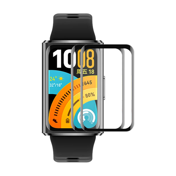 ENKAY HAT PRINCE For Huawei Band 11 Pro 2Pcs Screen Protector 3D Curved PC + PMMA Ultra Clear Film - Black - 1