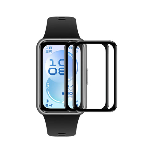 ENKAY HAT PRINCE For Huawei Band 11 2Pcs Screen Protector 3D Curved PC + PMMA Ultra Clear Film - Black - 1