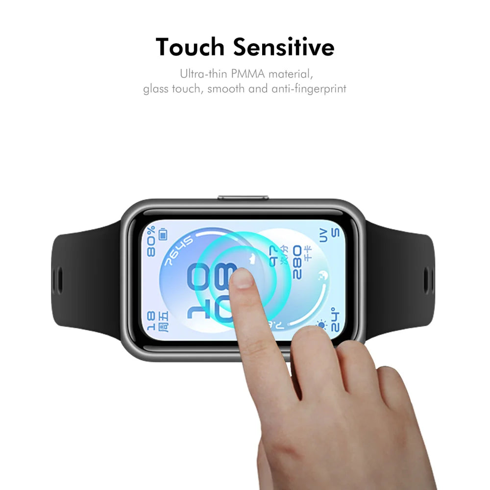 ENKAY HAT PRINCE For Huawei Band 11 2Pcs Screen Protector 3D Curved PC + PMMA Ultra Clear Film - Black - 4