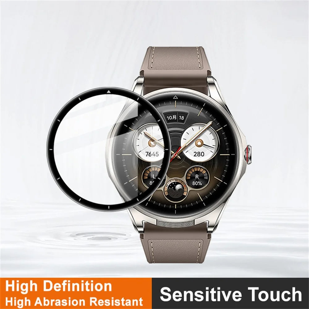 IMAK for Huawei Watch Buds 2 (Amber Brown  /  Titanium Silver Edition) Screen Protector Anti Scratch PMMA Watch Film - Transparent - 3