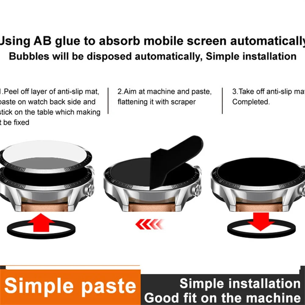 IMAK for Huawei Watch Buds 2 (Amber Brown  /  Titanium Silver Edition) Screen Protector Anti Scratch PMMA Watch Film - Transparent - 4