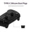 PGTECH GP-828 12 in 1 For Steam Controller (2nd generation) Protective Kit Silicone Thumbstick Caps with Carbon Fiber Sticker and Type-C Dust Plug - Black - 5