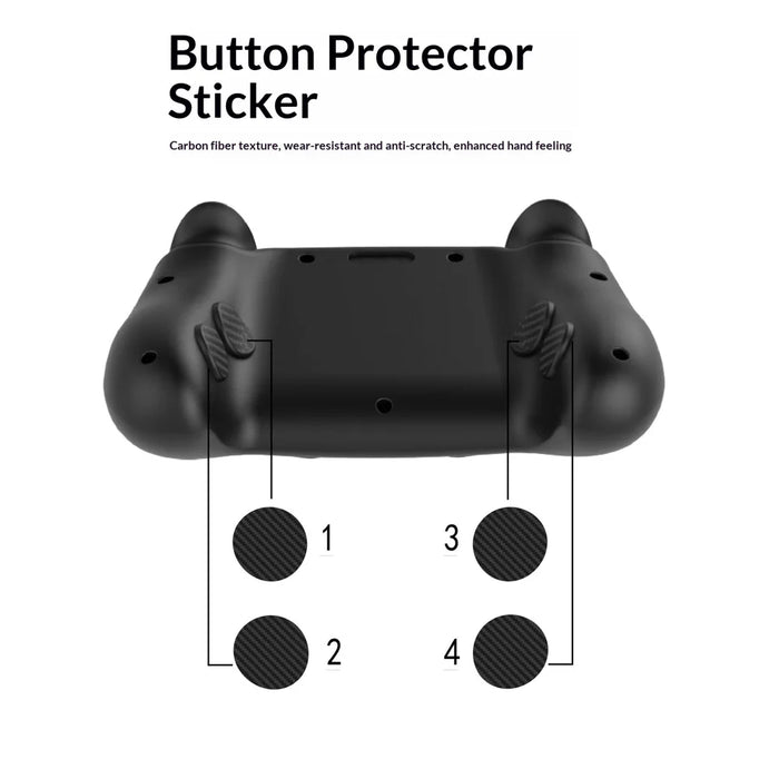 PGTECH GP-828 12 in 1 For Steam Controller (2nd generation) Protective Kit Silicone Thumbstick Caps with Carbon Fiber Sticker and Type-C Dust Plug - Black - 7