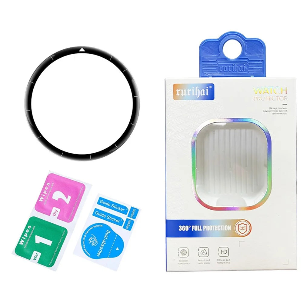 RURIHAI for Huawei Watch Buds 2 Screen Protector 3D PMMA Full Glue Anti-scratch Watch Film Guard - Black Edges - 5