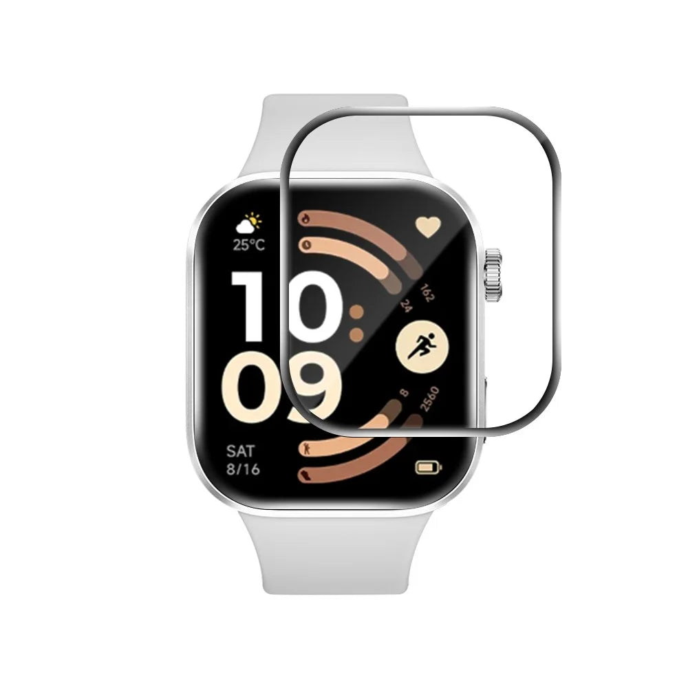 RURIHAI For Xiaomi Redmi Watch 6 Active PMMA Screen Protector 3D Full Glue Watch Screen Film - Black - 1