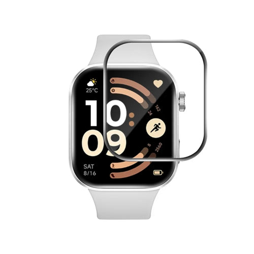 RURIHAI For Xiaomi Redmi Watch 6 Active PMMA Screen Protector 3D Full Glue Watch Screen Film - Black - 1