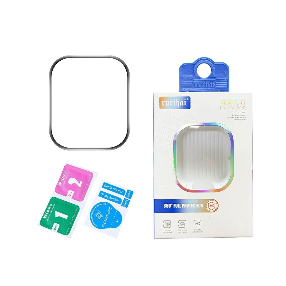 RURIHAI For Xiaomi Redmi Watch 6 Active PMMA Screen Protector 3D Full Glue Watch Screen Film - Black - 5